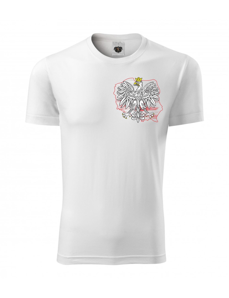 Zdjęcie produktu  Koszulka Orzeł mały Biała Polska Patriotyczna Bóg Honor Ojczyzna